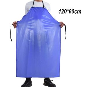 Apron Celemek + Manset Lengan PVC 2pcs Oil-Proof Laboratorium Protection Aquatic Waterproof