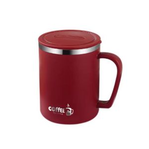 BAGUO Thép không gỉ 304 Cốc cà phê cách nhiệt 480ml Có tay cầm Cốc uống nước Thời trang Chống rò rỉ Cốc nước Văn phòng