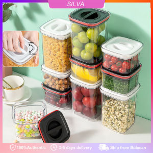 3Pcs Food Storage Airtight Container with Cover Easy Open Lock Lid Leak Proof Canister Plastic Snack Jar Food Fresh Box Leak Proof Canister