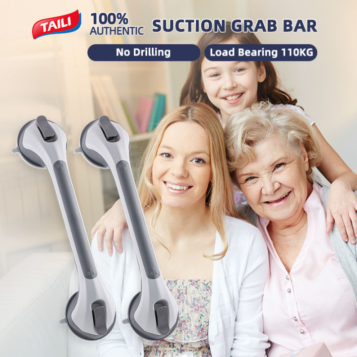 TAILI 2PCS Shower Grab Bar Suction Grab Bars for Bathtubs and Showers for  Elderly, Shower Grab Bars for Seniors Bathroom Safety Handle for Elderly,  - Main Image