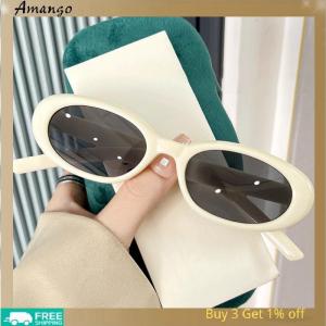 Amango Fashion Trend Small Frame Oval Shape Sunglasses For Men Women Vintage Outdoor Leisure Sunglasses Street Photography Props