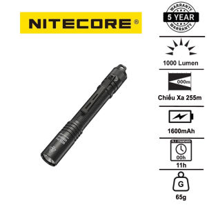 Đèn pin mini NITECORE MT2A Pro độ sáng 1000 lm chiếu xa 255m pin sạc dung lượng 1.600mAh USB-C