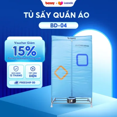 Tủ sấy quần áo - diệt khuẩn Benny BD-04 sấy siêu tốc tiết kiệm điện tiết kiệm không gian