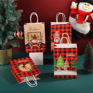 Túi đựng quà Noel bằng giấy có quai đủ kích cỡ dùng đựng quà giáng sinh