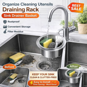 Stainless Steel Drain Basket Large Kitchen Colander Vegetable Strainer 304 Food Grade Rust Proof Kitchen Utensil