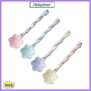 Follow Get New[FlyingC] 1Pc Long Handle Spoon Cute Ice Cream Hand Painted Dessert Spoon with Long Handle Kitchen Tableware Accessories