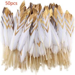 Bulu Angsa Besar 50pcs Bulu Angsa Panjang 10-15cm Bulu Bulu Hiasan Bulu Ayam Panjang Untuk Dekorasi