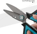 kaba Fishing Shears 6.3inch Fishing Scissors for Braided Line,Mono and Fluorocarbon Braid Fishing Line Cutters Serrated Blades Multi-Functional Shears. 