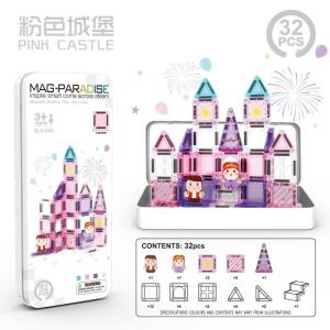 [SG Seller] Colour Window Magnetic Tiles Farm Scene Magnet Blocks Portable Storage Case STEM Learning Construction Toy
