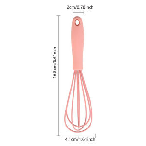 ที่ตีไข่ซิลิโคนสำหรับงานครัวกันลื่นที่ตีไข่เครื่องตีฟองนม17x เครื่องใช้ในครัวซิลิโคนสำหรับงานครัว4ซม. ที่ตีไข่ซิลิโคนทำความสะอาดง่ายเครื่องมือที่ตีไข่