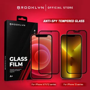 Brooklyn Privacy Tempered Glass iPhone 16/15/14/13/12/11/X XR XS MAX Mini Pro Max Plus Full Cover Anti Spy Protection