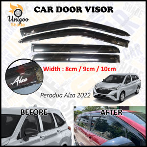 Air Press Window Door Visor Wind Deflector Avoid Rain Water Kening Tingkap Kereta For Perodua Alza 2022 (4pcs/set)