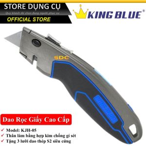 Dao rọc giấy cao cấp KINGBLUE KJH-05 | Dao trổ rọc cáp đa năng thân hợp kim chống gỉ sét | Tặng kèm 3 lưỡi dao cao cấp