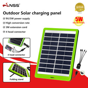 NSS Solar Panel Charger 2W 3W 5W 8W Portable Solar Phone Charger With Multi-Head Usb Cable For Universal Solar LED Bulb Cellphone Tablet