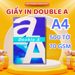 1 Ream 500 tờ Giấy in Double A 70gsm/80gsm Khổ A4/A5 chất lượng cao