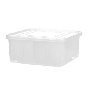 BOSSLU Kotak Sekat 4in1 Wadah Tirisan Makanan Kedap Udara Penutup Transparan