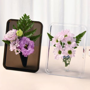 baoda แจกันกรอบรูปทำจากอะคริลิคแจกันดอกไม้ไฮโดรโปนิกส์ทันสมัยที่วางต้นไม้ประดับบ้านของขวัญงานแต่งงานโต๊ะกลางตกแต่ง