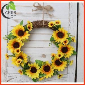 Vòng hoa giả trang trí tường cửa sổ decor phông rạp cưới nhiều mẫu