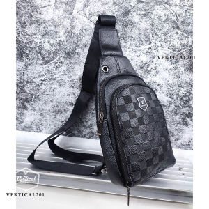 Tas Selempang Crossbody Bag Leather Black Kulit 1:1