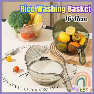 Gray Kitchen Plastic Vegetable Fruit Washing Basket Washing Drain Basket for Fruits Vegetables
