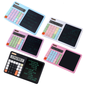 Large LCD Display 12 Digit Solar Calculator With LCD Writing Board Scientific Calculator Standard Function Calculator
