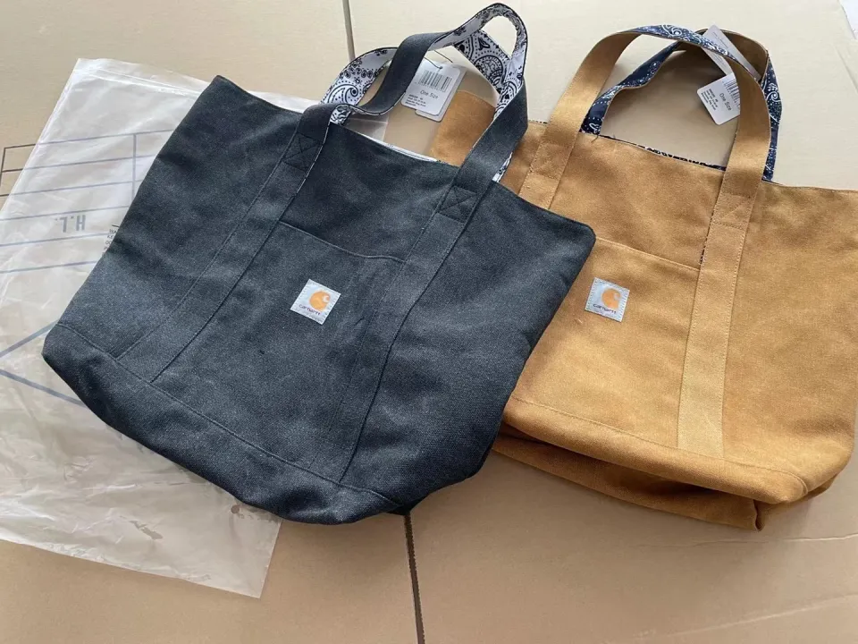 Carhartt Bandana tote bag reversible Carhart double-sided cashew