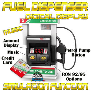 Gas Station Simulation Function Fuel Dispenser Petrol Pump Music Digital Dispaly Car Toy Cars Toys