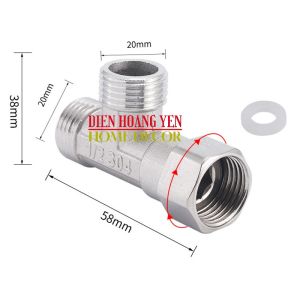Tê Cầu Inox SUS 304 CHIA NƯỚC bồn cầu và vòi xịt