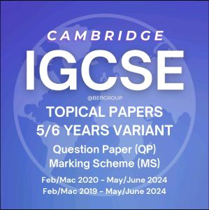 TOPICAL - 5 years(2020 to 2024) IGCSE Past Years Exam Papers (0580 Extended Mathematics P2P4 0606 Additional Mathematics P1P2 )  Question Paper & Answer