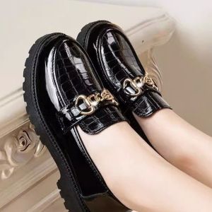 [Free Shipping] Genuine Leather Loafers Womens Spring New Collection Womens Small Leather Shoes Slip-On Shoes Single Shoes.