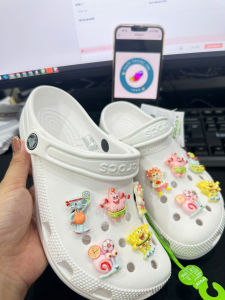 Tặng kèm 12sticks- Combo Dép sục classic trắng cho nam nữ siêu nhẹ