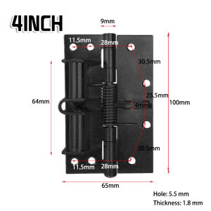 4Inch Engsel Pintu Otomatis Paduan Aluminium Pegas Engsel Penutup Pintu Otomatis Lemari Tutup