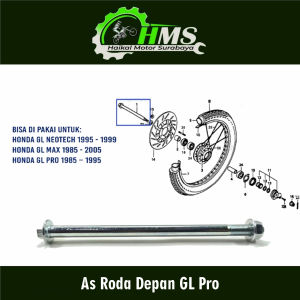 As Roda Depan GL Pro - As Tromol Fork Forek Depan + Mur Honda GL Pro GL Max GL Neotech