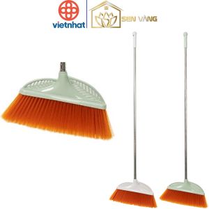 Chối cước lá 120cm nhựa VIỆT NHẬT - Cán inox chổi quét nhà bụi nước - 9518