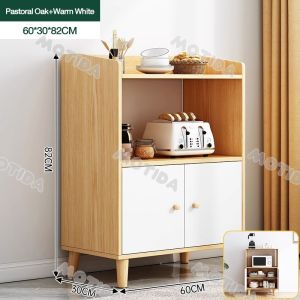 【24 Hours Shipped】Sideboard Cabinet Kitchen Side Cabinet Microwave Oven Storage Cabinet 6 Door Kitchen Cabinet Oraganizer