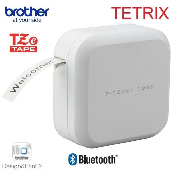 Brother PT-P710BT P-Touch Cube Smartphone Label Maker, Bluetooth