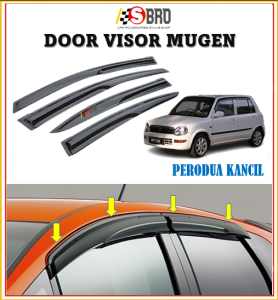 PERODUA KANCIL Mugen Door Visor Air Press Window Style Acrylic Wind Deflector (4PCS/SET)