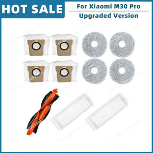 Compatible For Xiaomi Mijia M30 Pro / C107 Replacement Parts Accessories Main Brush Hepa Filter Mop Pad Dust Bag
