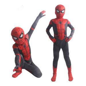 【Good Quality】Far From Home Costume Cosplay Peter Parker Zentai Suit Superhero Bodysuit Jumpsuit Halloween Costume for Kids