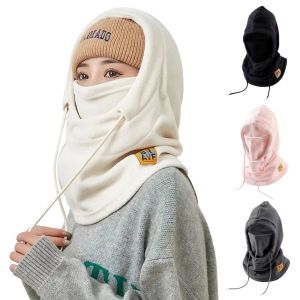 ROLL Plush Balaclava Winter Hat Warm Windproof Neck Cover Warmer Winter Thickened Beanies Hat for Men Women