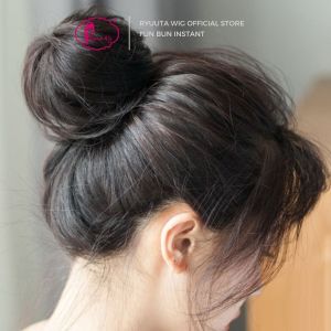 Fun Bun Cepol Instant Extension Black Hitam Brown Coklat
