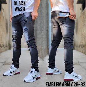 [LAZ] - Celana Jeans Sobek Emblem - Celana Jeans Panjang Pria - Celana Panjang Jeans Pria Sobek Emblem Distro Terbaru