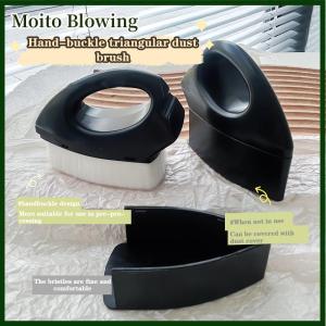 Moito Professionals Nails Art Dust Brush Triangular With Cover Finger Buckle Brush Dust Cleaning Make Up Brush Manicure Tools