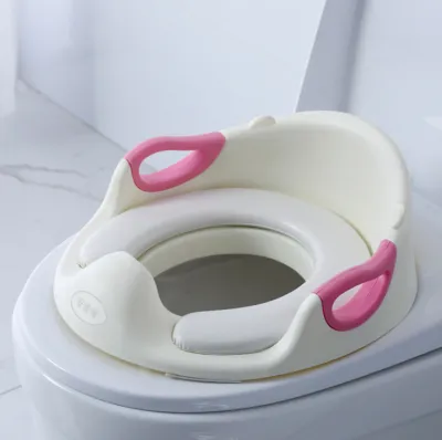 [SG Local Seller] Potty Training Seat with Handles-Adjustable Toddler Toilet Training Seat-Soft Anti-Cold Seat-Urinal Pad with Non-Slip Base Splash Guard Wall Hanging Ring - Travel Portable Easy Clean Dry - For Infant Kids Boy Girl (ToddlerFinest)