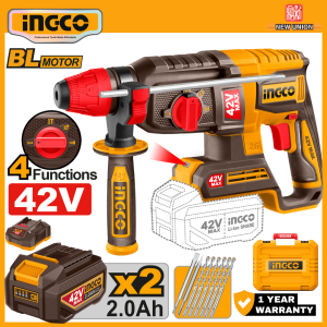 INGCO 42V CORDLESS ROTARY HAMMER DRILL | MAX 26MM | QUICK CHUCK | BRUSHLESS MOTOR | CRHLI422682