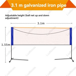 Folding Badminton Net Set With Stand and Carry Bag Professional Training Easy Setup Volleyball Tennis Badminton Net
