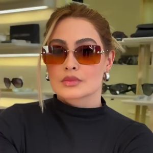 Fashionable frameless sun protection sunglasses trend ins Trendy summer sunglasses