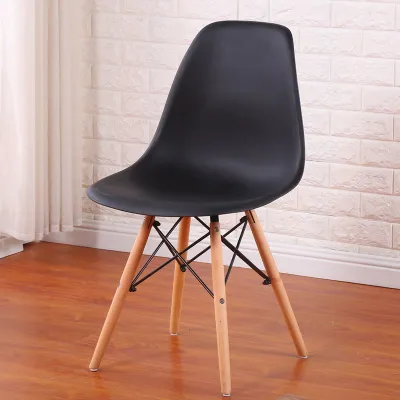 Nordic Lounge Chair Simple Minimalist Ergonomic Beech Wood Curvy Office Dining Chair/Rainbow Culture