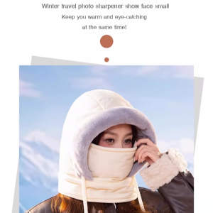Fleece-Lined Thickened Thermal Face Mask Windproof Cycling Face Mask Outdoor Motorcycle Ride Ski Mask Winter Warm Scarf Hats