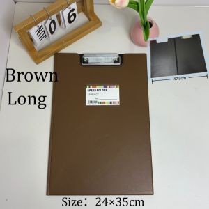 Long Clipboard File Leather Document Folder Waterproof Paper Organizer Office School Supply 35×24cm